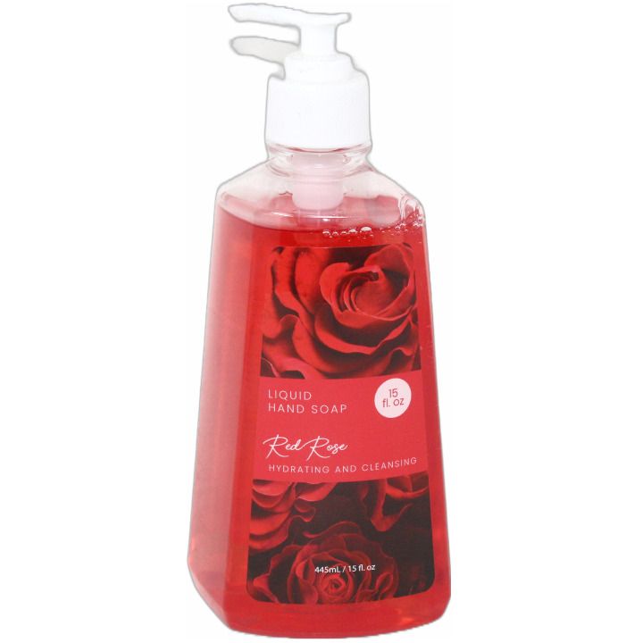 12 pieces of 15 Fl.oz Red Rose Hand Soap C/p 12