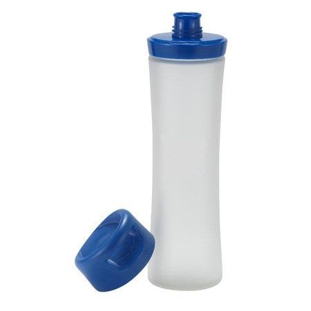 24 pieces of 20oz Borcilicate Glass Water Bottle W/blue Lid C/p 24