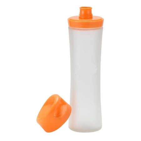 24 pieces of 20oz Borcilicate Glass Water Bottle W/orange Lid C/p 24