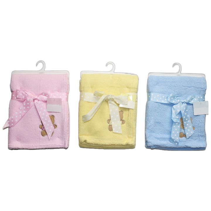36 pieces of 30"x40" Baby Blanket 3-Asst Colors C/p 36