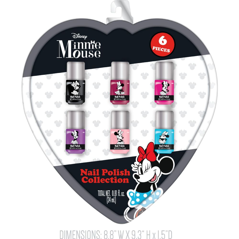 12 pieces of 6pc Minnie Mouse Heart Nail Polish Set C/p 12
