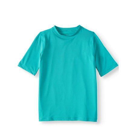 24 pieces of Wonder Nation Rash Guard Shirt , Boy's S/s Blue C/p 24
