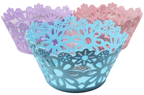 48 pieces of Basket,5''h Flower Diecut 3 Asstd C/p 48