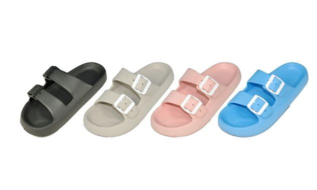 30 Pairs of Slip On Slides With Buckles