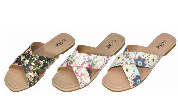 36 Pairs of Women's Spring Color Floral Slide