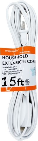36 Pieces of C-Etl 15ft White Indoor Extension Cord
