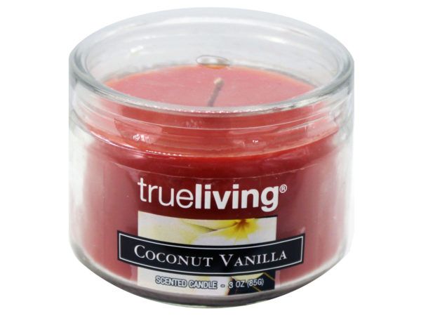 84 pieces True 3oz Coconut Vanilla Scented Candles & Accessories - at - alltimetrading.com