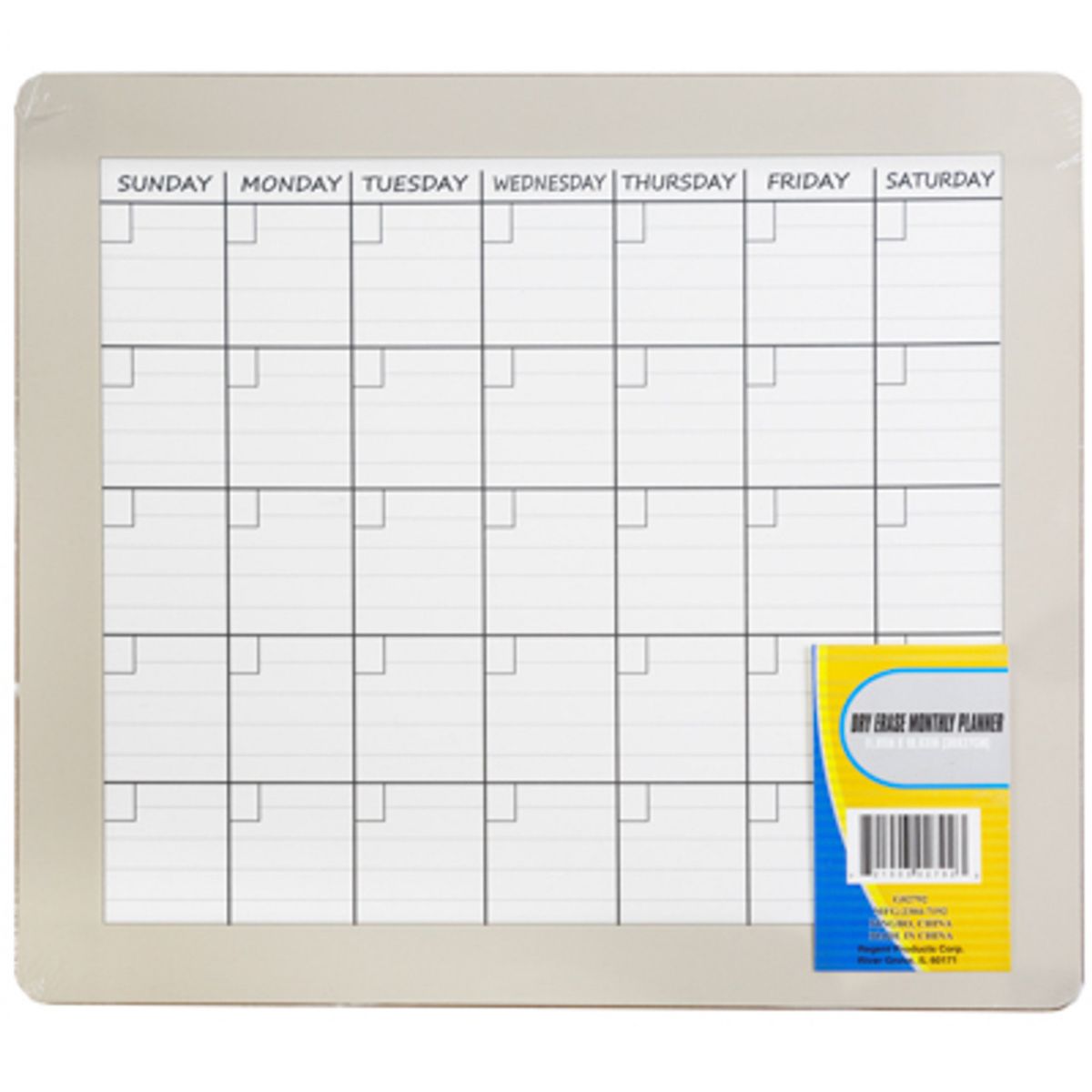 36 Pieces of Dry Erase Calendar Board Mdf11.81x10.63in Shrink/label Mdf Comply