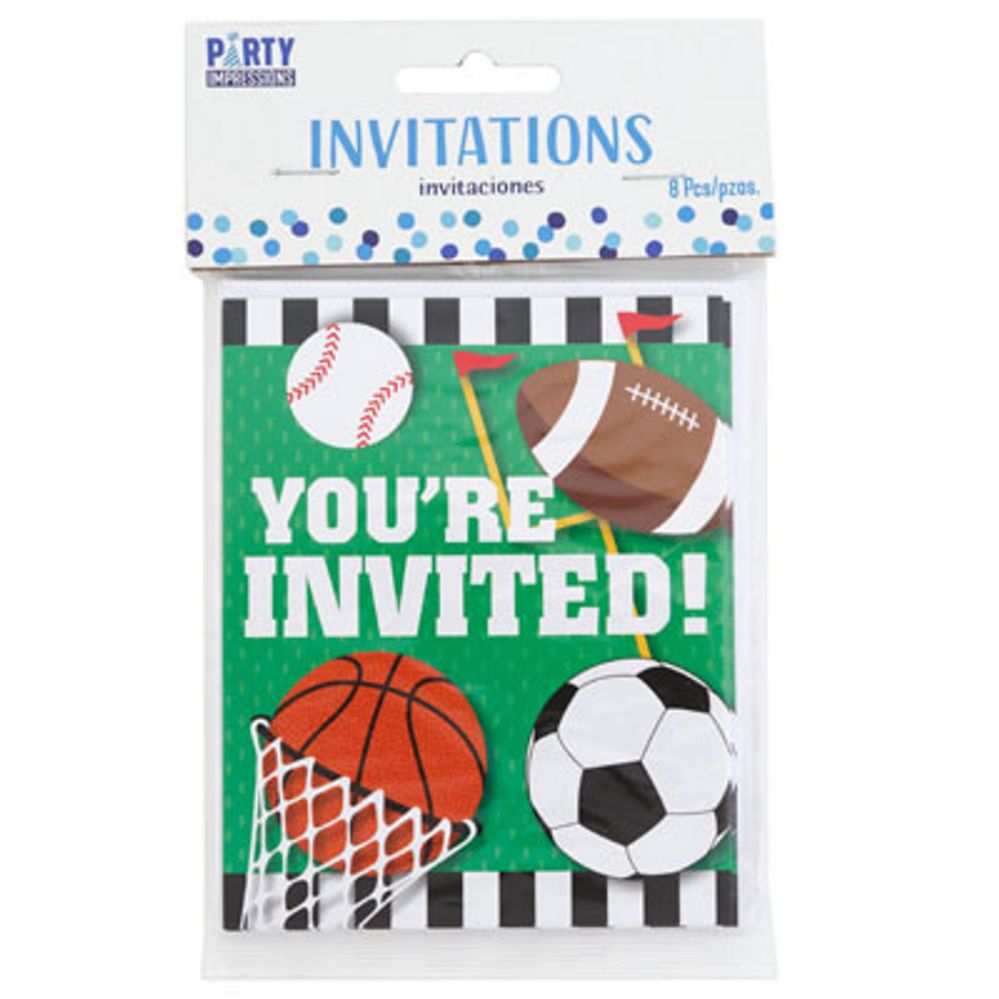 144 pieces of Invitation Cards All Star Birthday 8 Ct.
