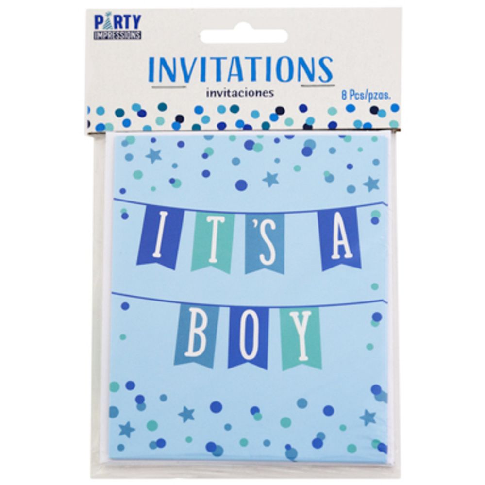 144 pieces of Invitation Cards Its A Boy 8ct