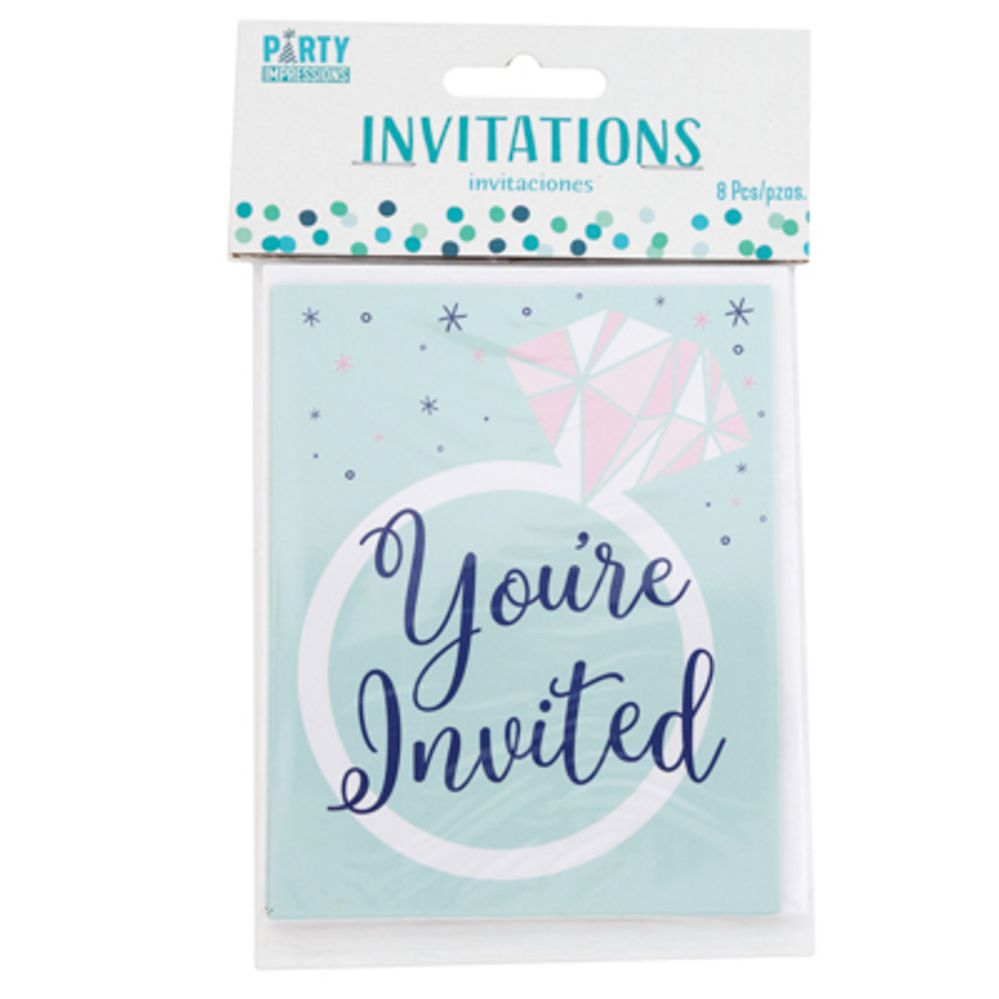 144 pieces of Invitation Cards Mint Bridal Shower 8ct