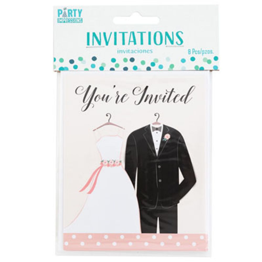 144 pieces of Wedding Invitation Card Tuxedo/dress   8 Ct.