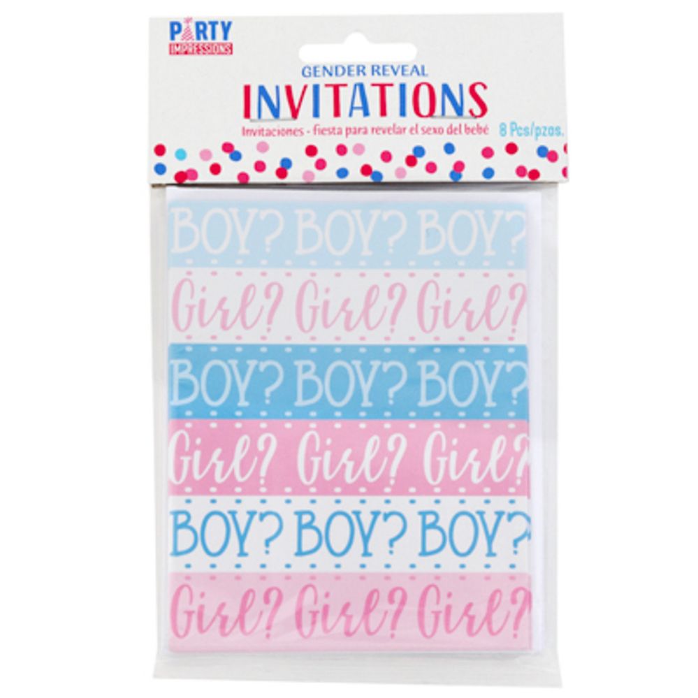144 pieces of Invitation Cards Girl? Boy? 8ct