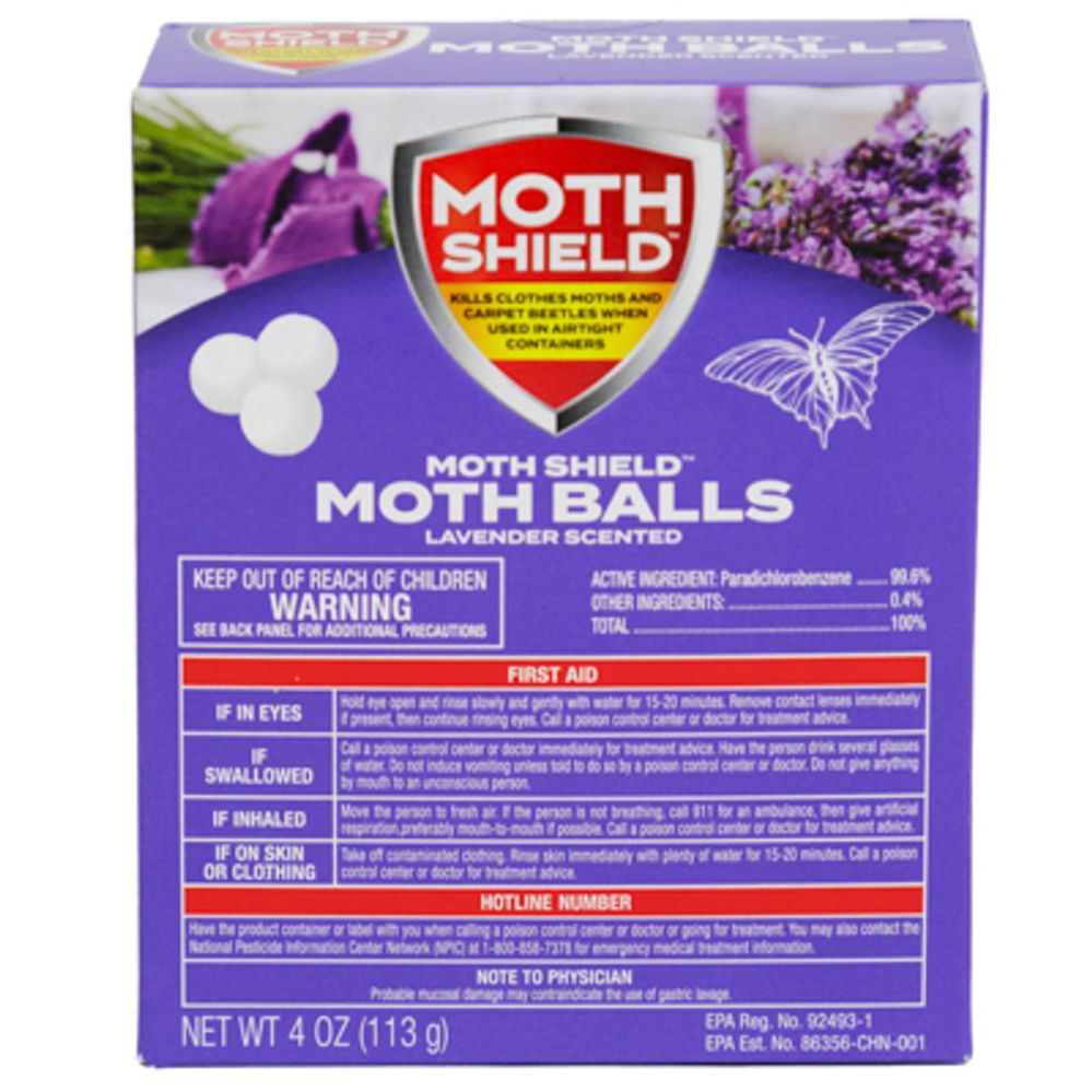 24 Wholesale Moth Balls 4oz Lavender Boxed Moth Shield