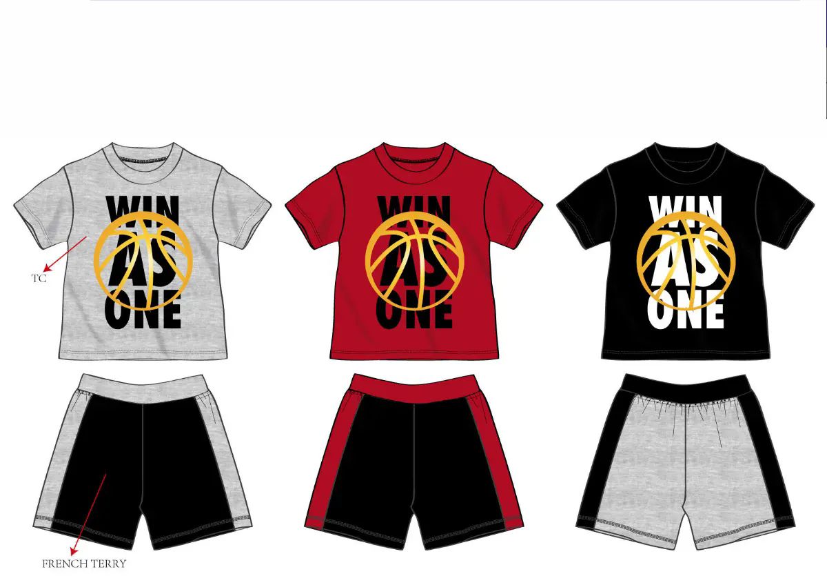 36 Sets of Boys French Terry Short Sets Kid Sizes