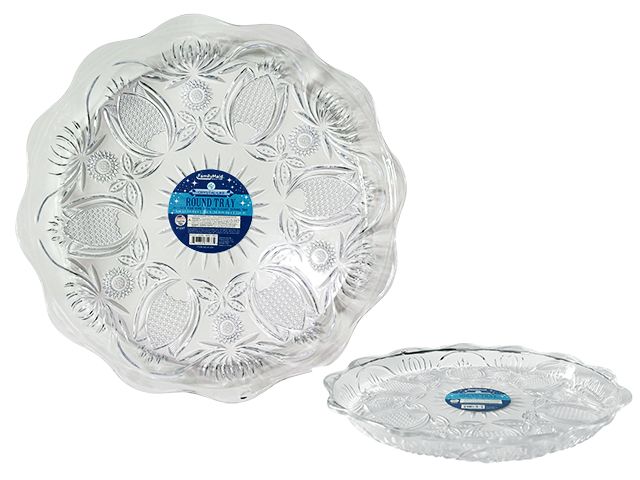 48 Pieces of Round Transparent Tray