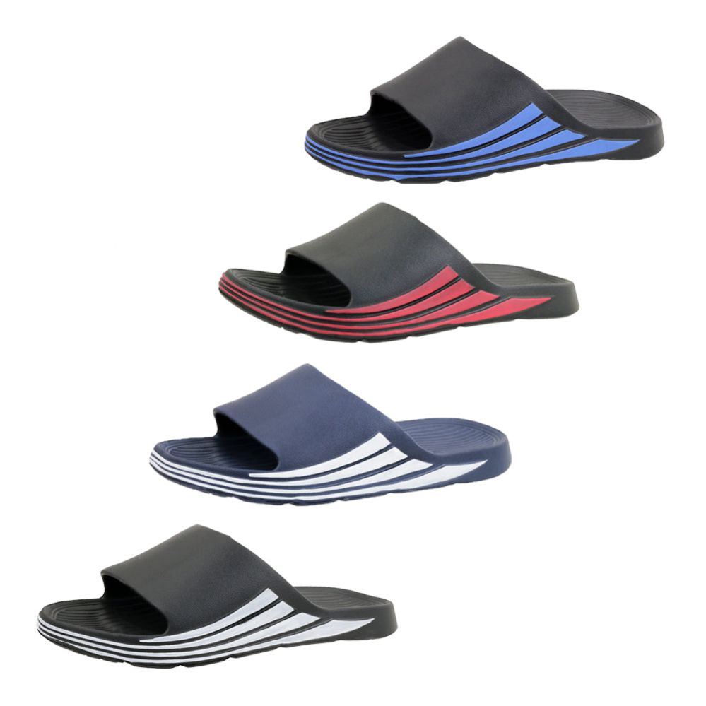 48 Pairs of Men's Side Stripe Sandal Assorted