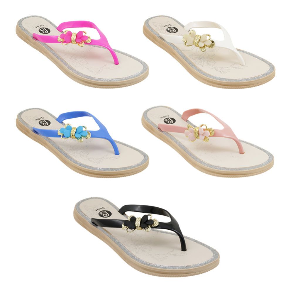 60 Pairs of Woman's Bow Embellish Sandal Assorted