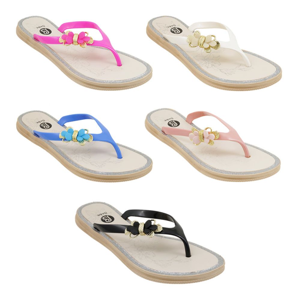 60 Pairs Woman's Bow Embellish Sandal Assorted - Women's Sandals - at ...