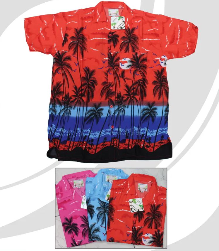 72 Pieces of Mens Short Sleeve Assorted Hawaiin Shirts
