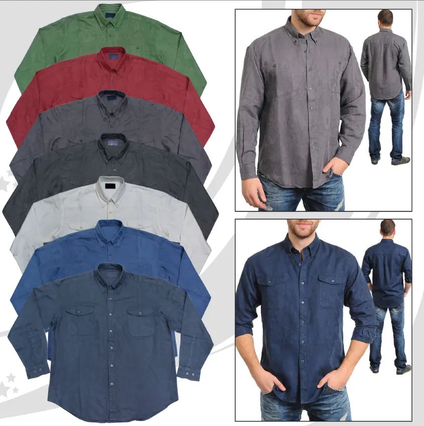 48 Pieces of Mens Long Sleeve Woven Jacquard Button Down Shirt Assorted Colors And Sizes
