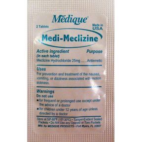 1000 Pieces of Medique MedI-Meclizine For Motion Sickness