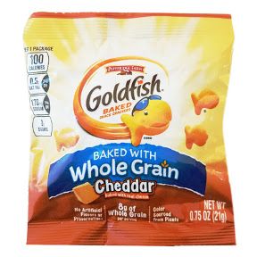 300 Pieces of Pepperidge Farm Goldfish Baked Crackers Whole Grain Cheddar .75 oz