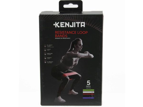 24 pieces of Kenjita 5 Pack Resistance Loop Workout Bands