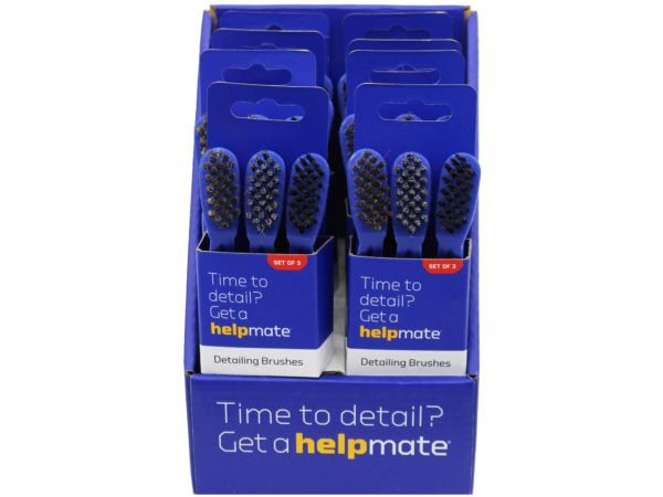 48 pieces of Helpmate 3 Pack Detailing Brushes In Display