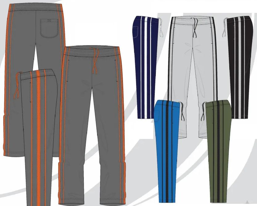 48 Pieces of Mens Tricot Track Pants Athletic Pants In Assorted Colors And Sizes M-2xl