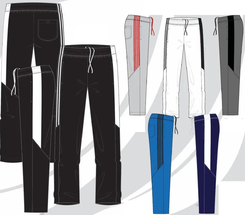 48 Pieces of Mens Tricot Track Pants Athletic Pants In Assorted Colors And Sizes M-2xl
