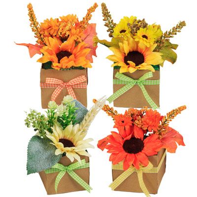 24 pieces of Harvest Floral Box 4ast 6 X 6 X 5in Hangtag