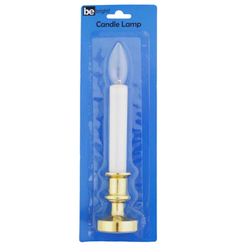 36 pieces of Candle Lamp 8.46in White W/gold Base 2 Aa Batteries NeedeD-Not Included Blistercard