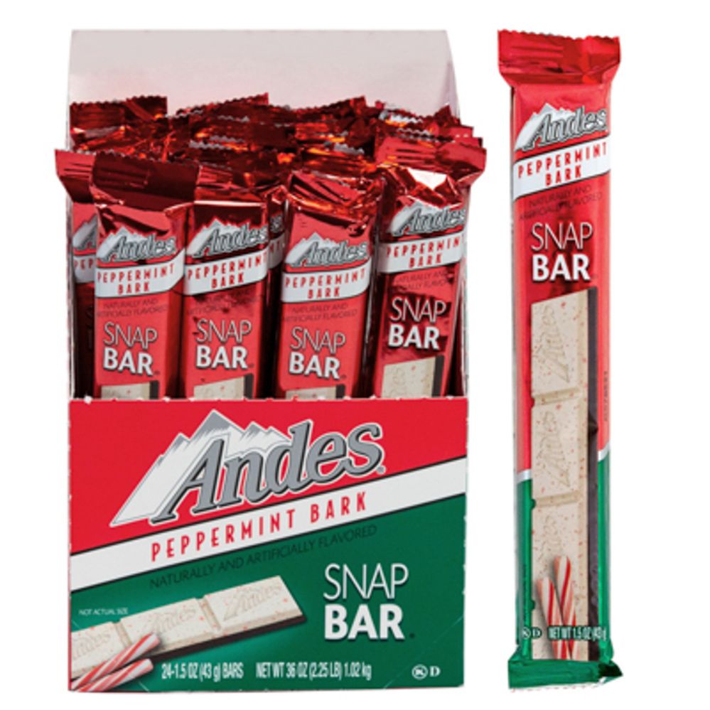 48 Wholesale Andes Peppermint Bark Snap Bar 1.5 Oz Counter Display - at ...