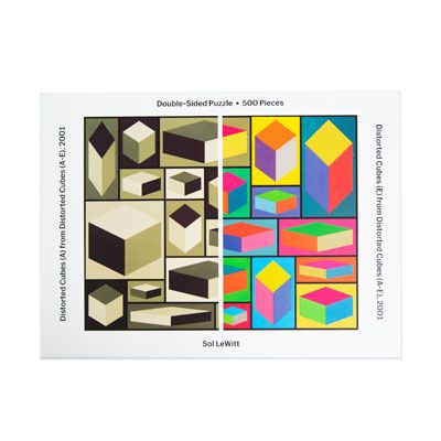 10 pieces of Sol Lewitt DoublE-Sided Puzzle 500pc Disorted Cubes Pp 15.9924 X 18