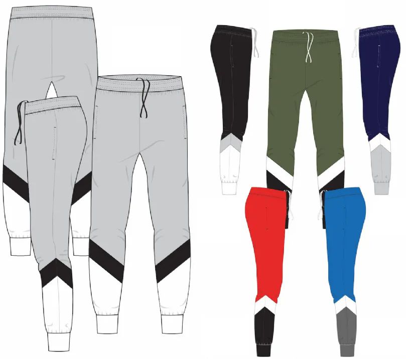 48 Pieces of Mens Tricot Jogger Pants Athletic Pants In Assorted Colors And Sizes M-2xl