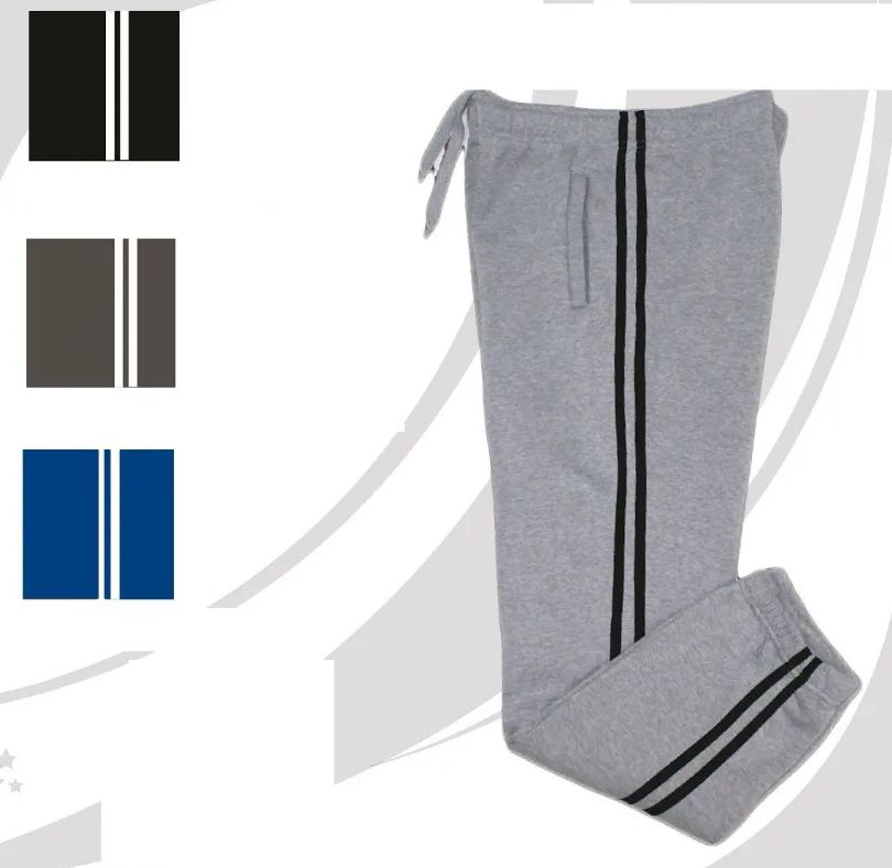 60 Pieces of Mens Fleece Sweatpants With Side Stripes Elastic Bottom Sizes M-2xl