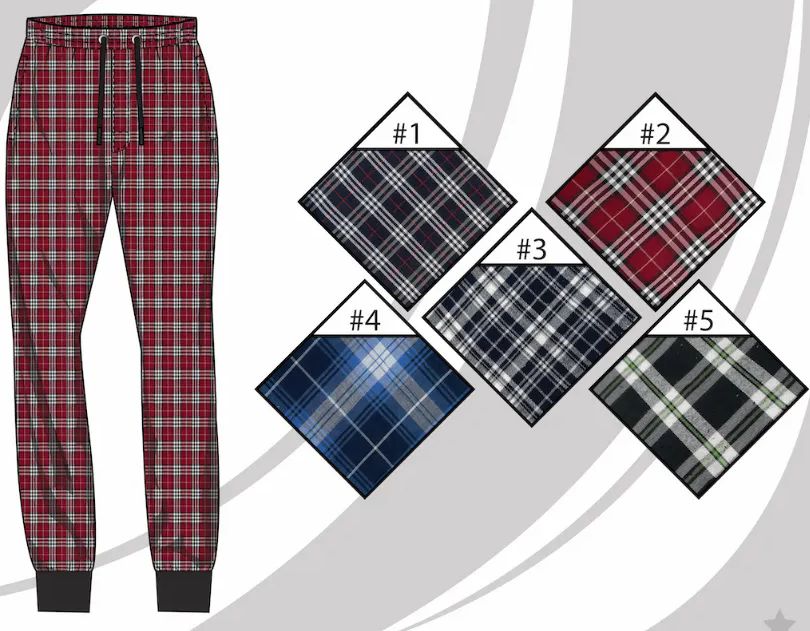 72 Pieces of Mens Yarn Dyed Woven Jogger Pants Assorted Plaids Loungewear Pants Sizes M-2xl