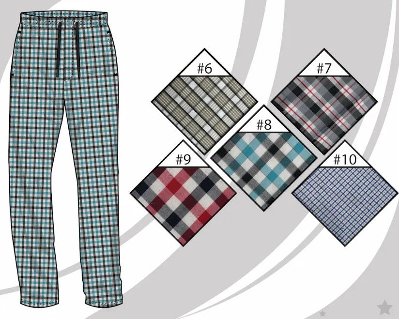 72 Pieces of Mens Yarn Dyed Woven Pants Assorted Plaids Lounge Pants Sizes M-2xl