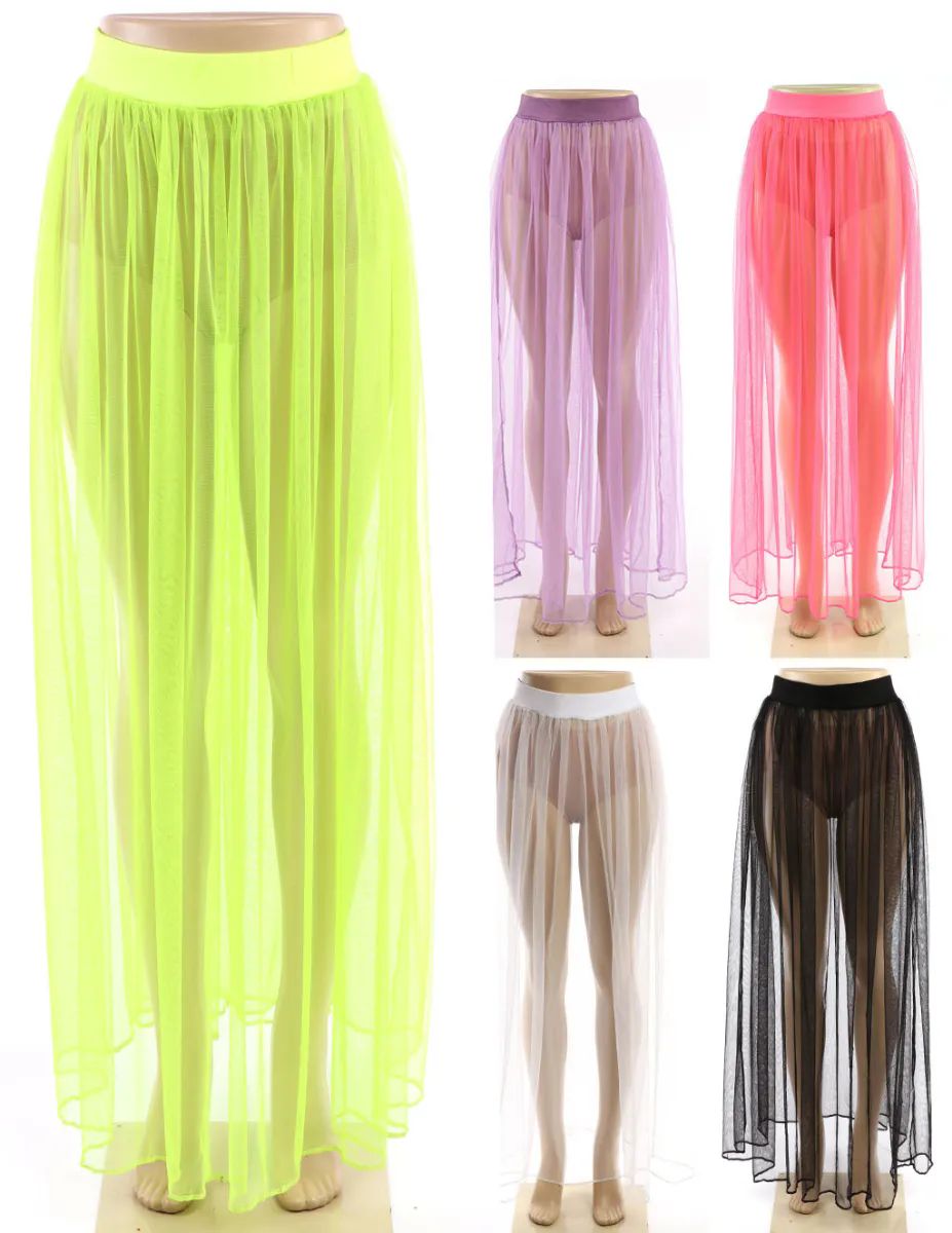 36 Pieces of Women's Colorful Fringe Long Skirt