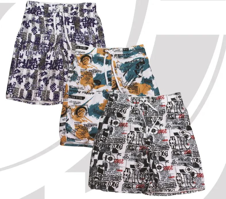 48 Pieces of Men's Printed Swim Shorts With Full Mesh Lining Sizes S-xl