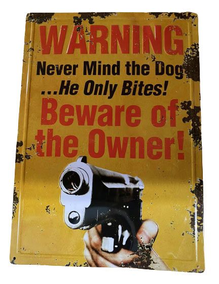 10 Pieces of Retro Metal Tin Sign Wall Poster Be Aware Of Owner