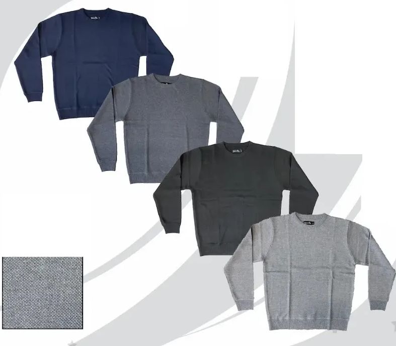 48 Pieces of Men's Diamond Comb Pattern Crew Neck Sweater Assorted Colors Sizes M-2xl