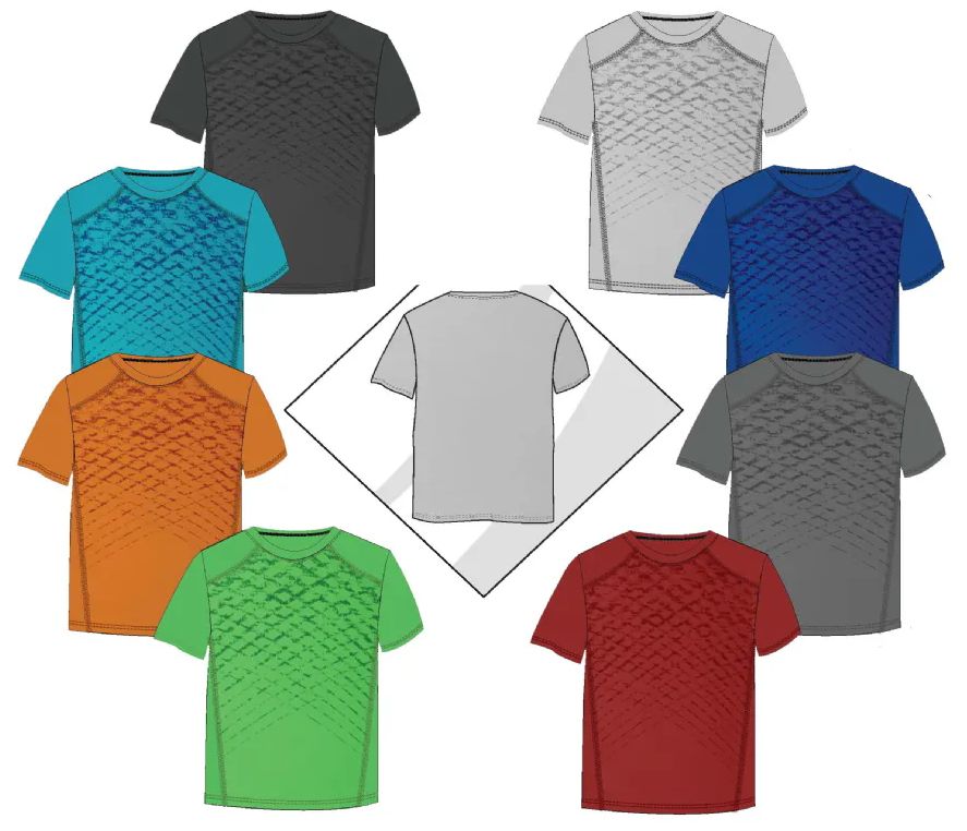 48 Pieces of Men's Crew Neck Short Sleeve Knitted Fashion Top, Moisture Wicking Tee Shirt Assorted Sizes M-2xl