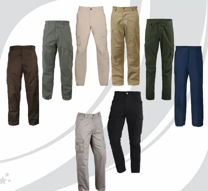 36 Pieces of Men's Reworked Cargo Twill Pants Assorted Colors And Sizes