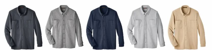 60 Pieces of Men's Stain Repellent Fleece Shirt Jacket Assorted Colors