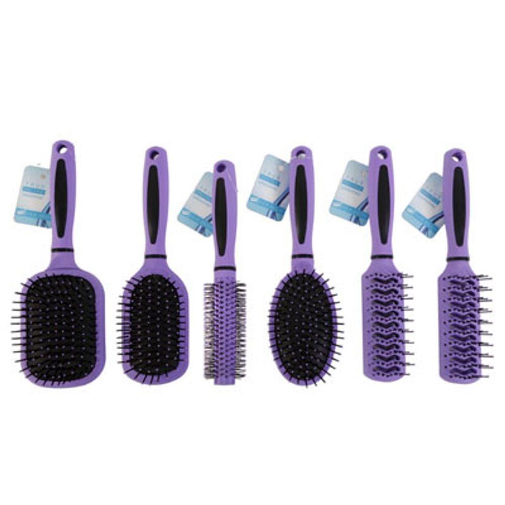 24 pieces of Hair Brush Purple W/black6ast Styles/grooming Hba Ht9-9.75in