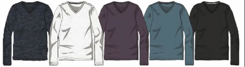 108 Pieces of Men's Long Sleeve Solid Color V Neck Tee Shirts Sizes S-xl