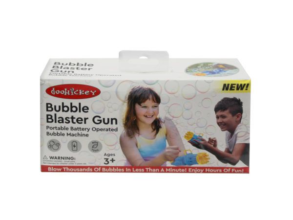 12 pieces of Doohickey Portable Battery Operated Bubble Blaster Gun With Bubbles And Bubble Plate