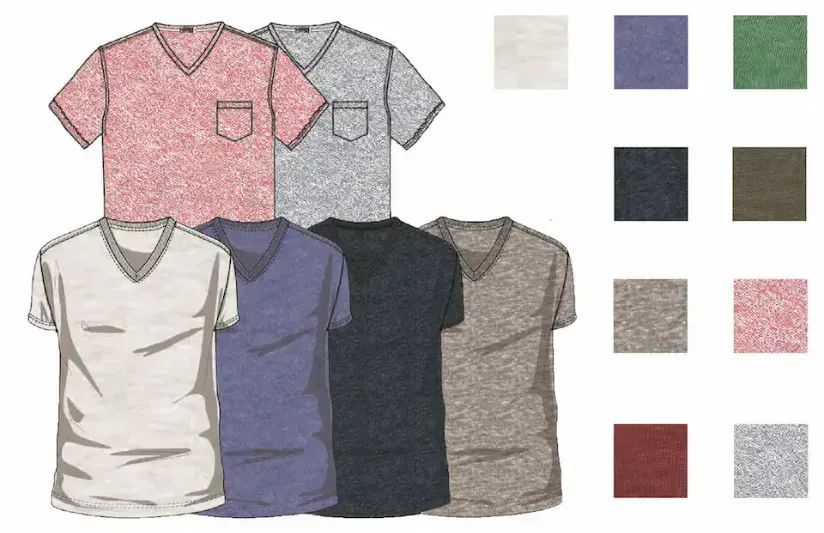 96 Pieces of Men's Short Sleeve V-Neck Tee Shirts Sizes S-xl